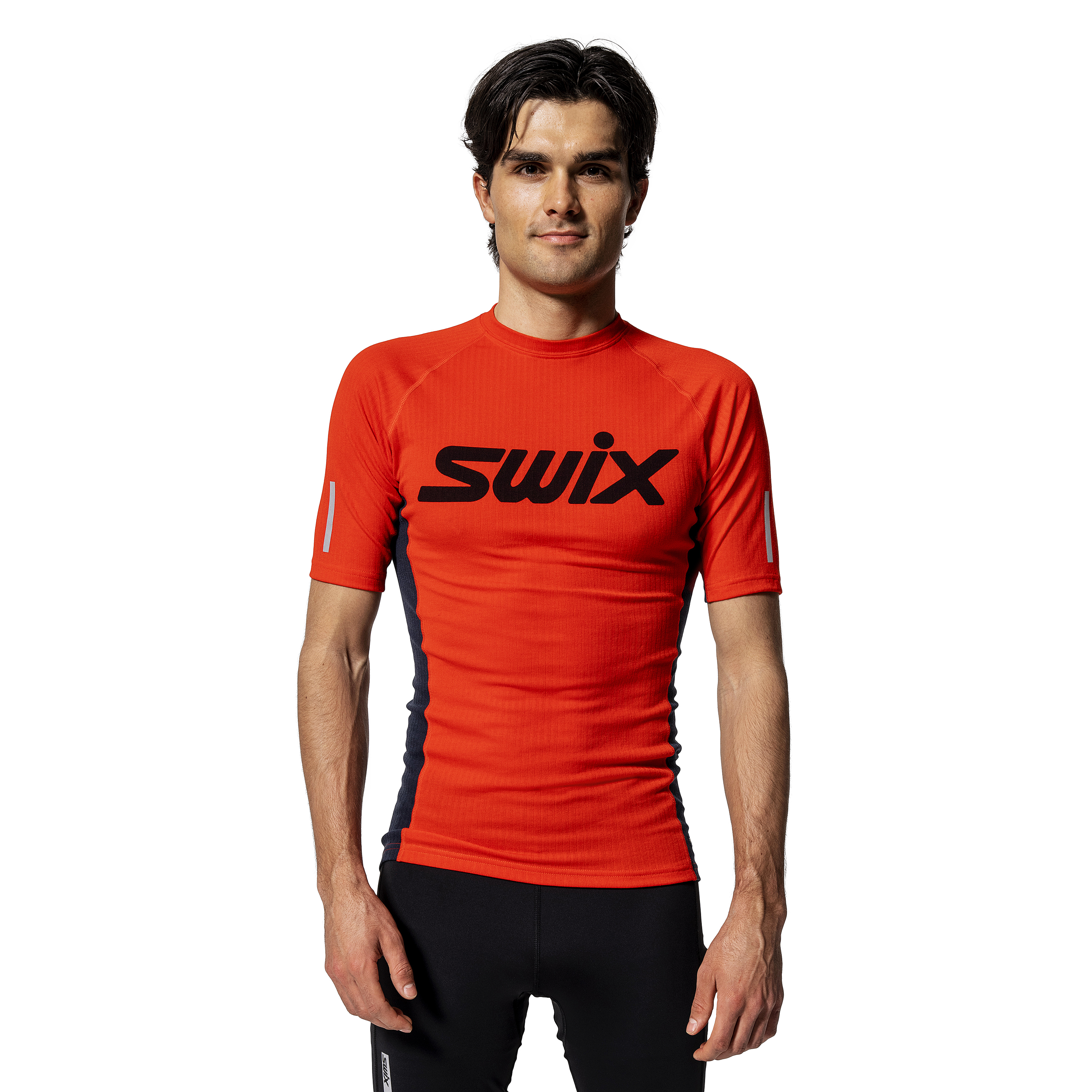 ◆MUCENT◆ Kane Setup Hotfix Logo Slim Fit Short Sleeve P000 Roadline RaceX Short Sleeve M | Swix