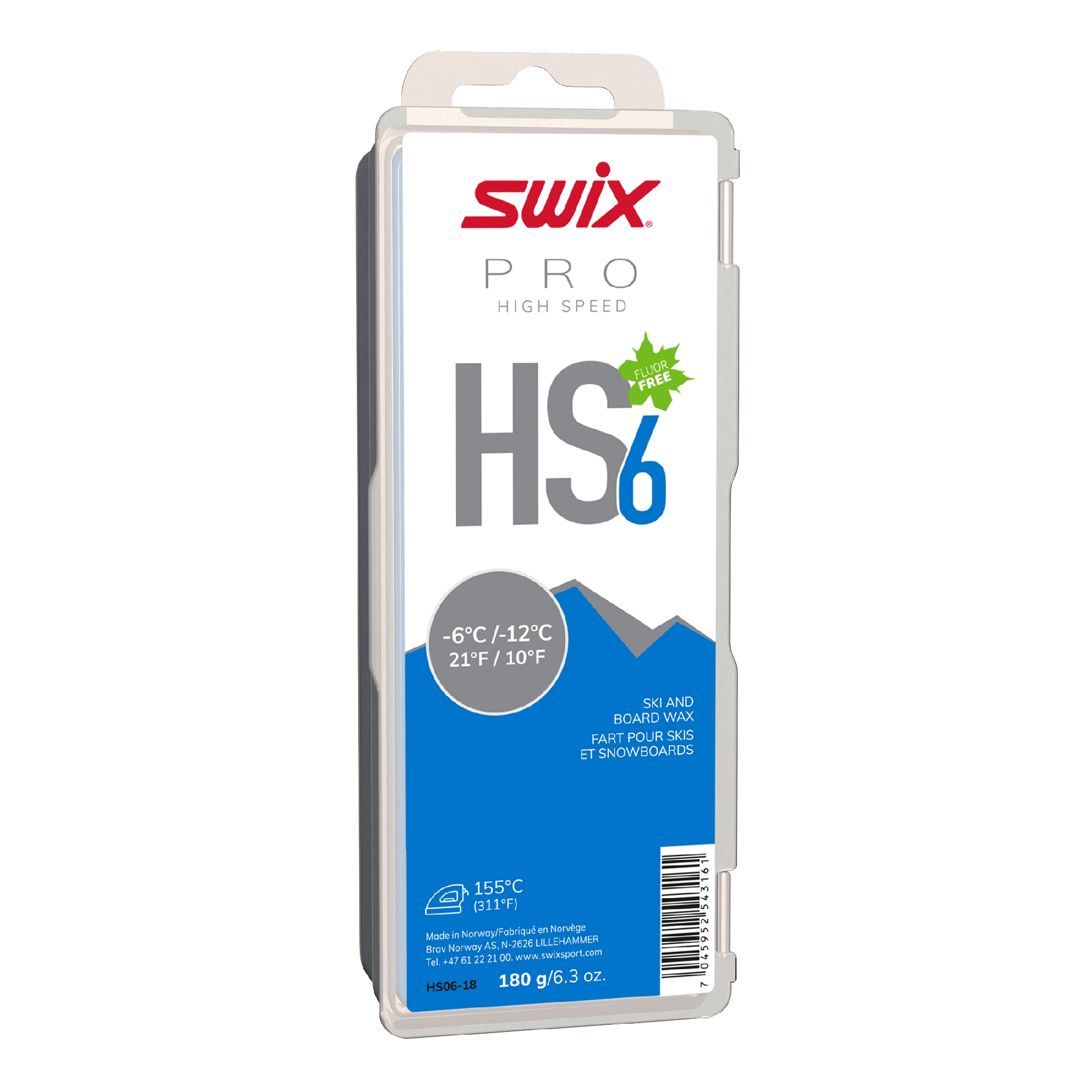 HS6 Blue, -6°C/-12°C, 180g | Swix